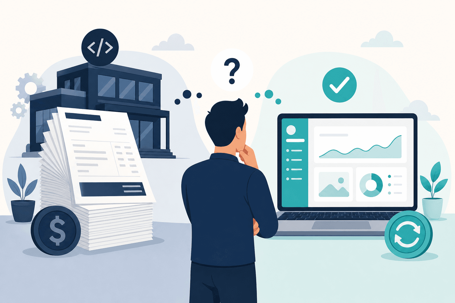 Comparison of subscription website pricing versus traditional web agency costs